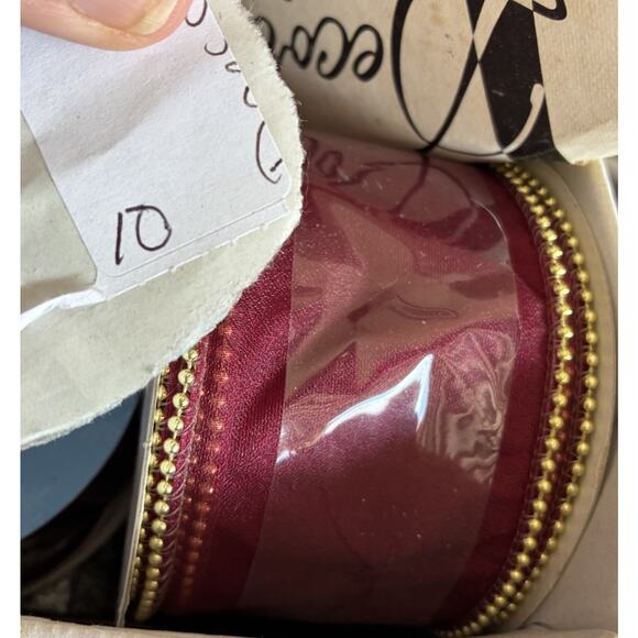 VTG Christmas Holiday Gift Wrapping PLAID Ribbon Rolls RED GOLD Satin Lot 10 - Picture 15 of 15